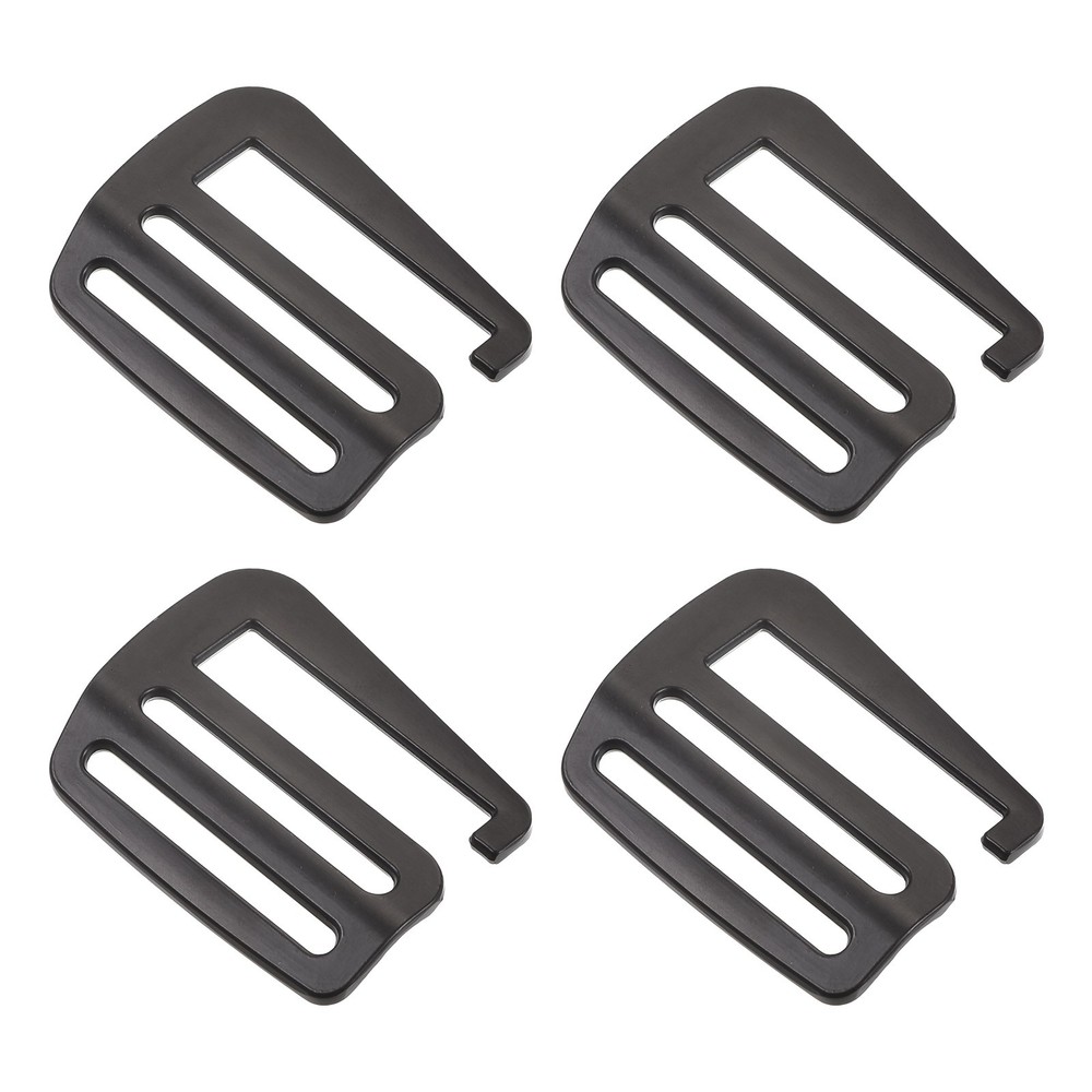1.5" Webbing Release G Hook Buckle Adjuster for Backpack Strap, 4Pcs Matte Black