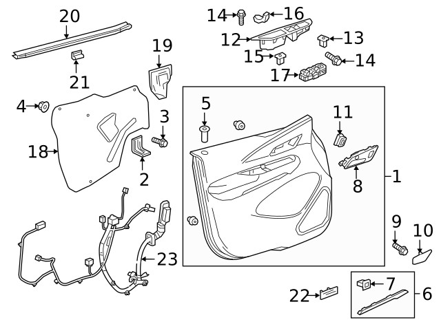 Genuine GM Front Driver Side Door Armrest Bracket 42679562
