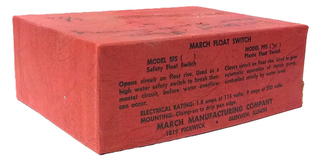 March PFS 115/230 V AC 1.8/0.9 A Float Switch
