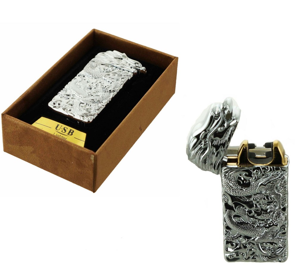 Dragon Shake Electronic Pulse Dual Arc Plasma Lighter with USB Rechargeable GM