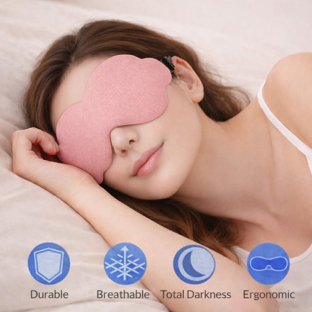 Cloud Shaped 3D Sleep Mask Adjustable Eye Mask Ultra Soft Lightweight Blindfold