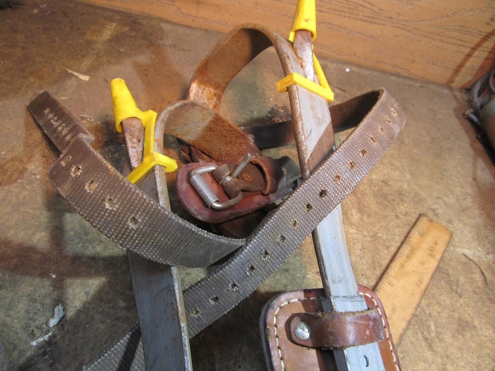 Buckingham Adjustable Pole Climbers Gaffs with 910 Leather Pads