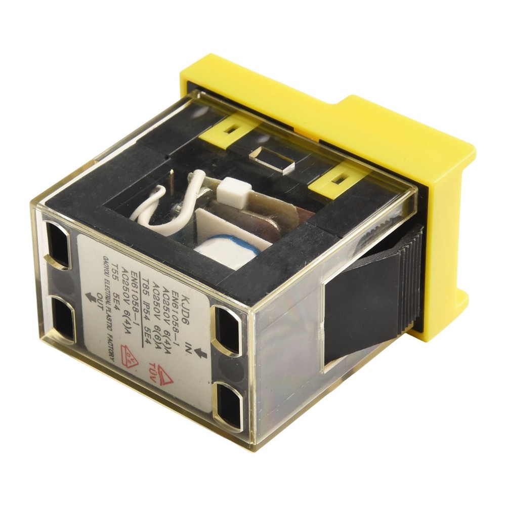 User friendly start button switch with power off and undervoltage protection
