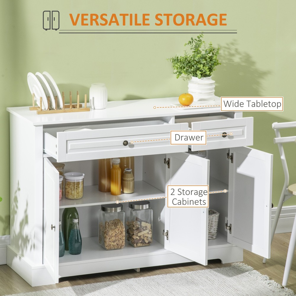 Sideboard Buffet Cabinet, Modern Kitchen Cabinet with 2 Drawers