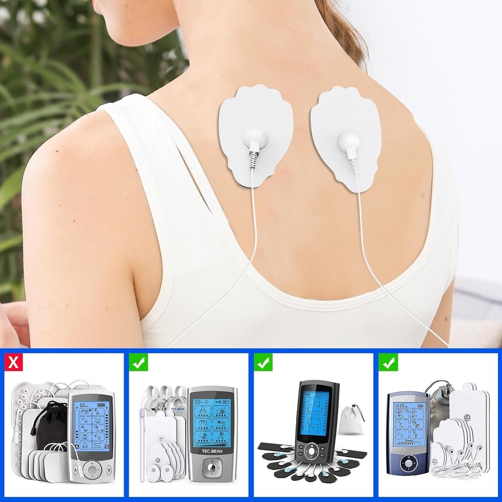 TEC.BEAN 20-Pack TENS/EMS Unit Replacement Pad Compatible with MEDVICE Belifu