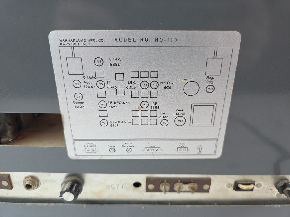 HAMMARLUND HQ-110 Communications