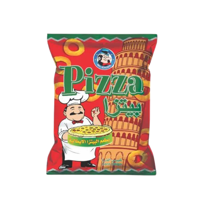 15X Pack Mr.Chips Pizza Flavor Corn Chips (18 Gram) مستر شيبس بيتزا