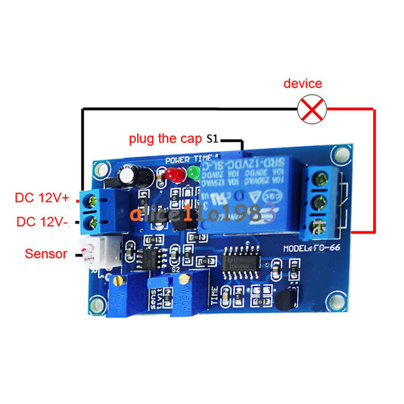Photoresistor Relay Module 12V Light Detect Sensor Timmer Light Control