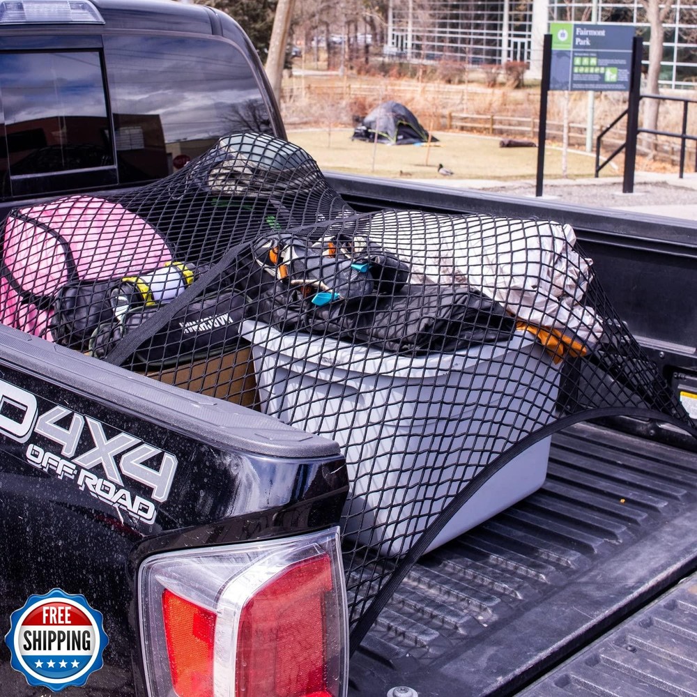 Highly Elastic Cargo Net, Simple Truck Bed Cargo Mesh Organizer,