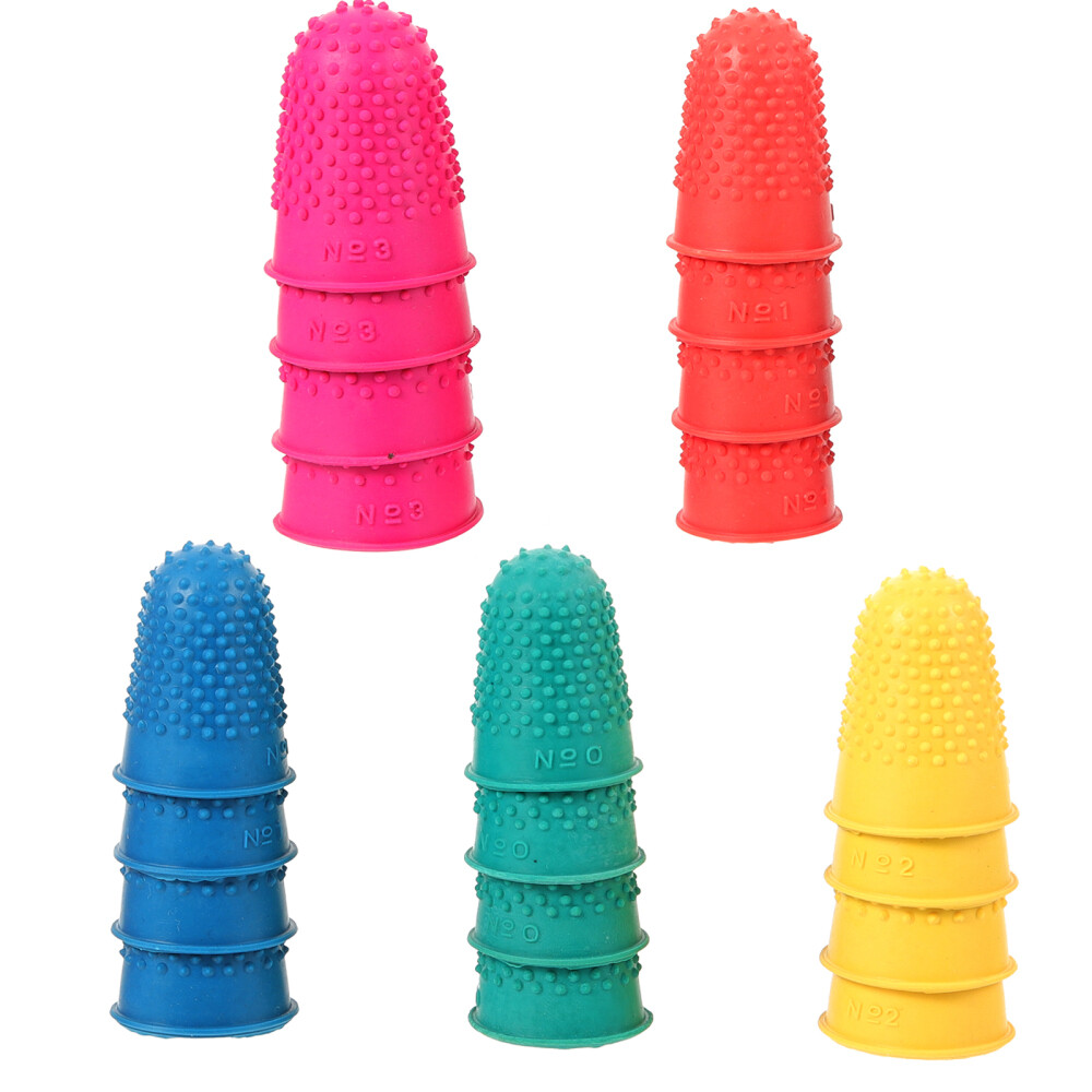 20 Pcs Multi Function Rubber Finger Protectors Non Slip Finger Cots for Home Use