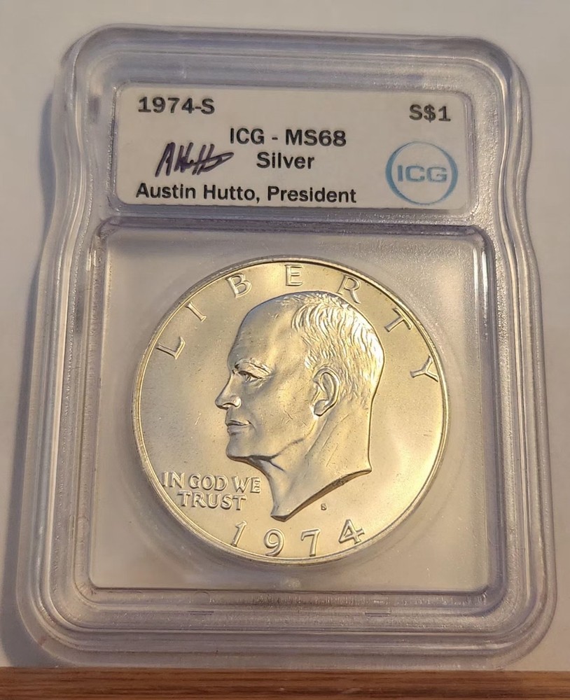 1974-S Eisenhower Silver Dollar $ Ike MS68 ICG GREAT LUSTER! #3