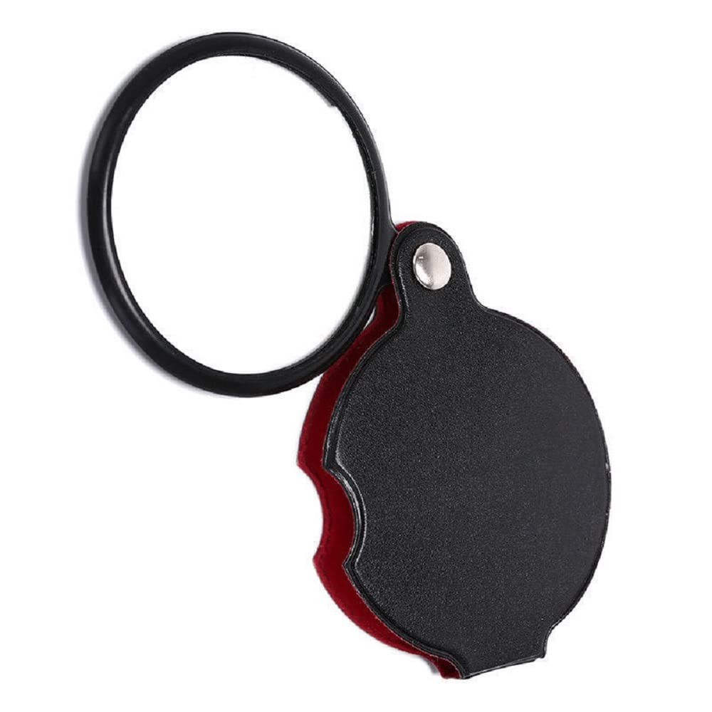 2pcs 10x Small Pocket Magnify Glass, Foldable Multifunctional Mini Magnifying...