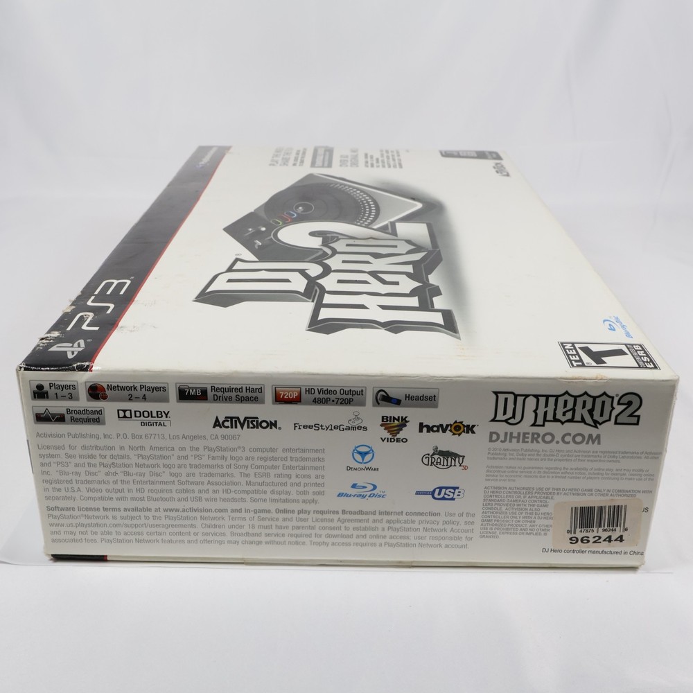 Activision DJ Hero 2 PS3 Wireless Turntable Controller & Game Disc Bundle