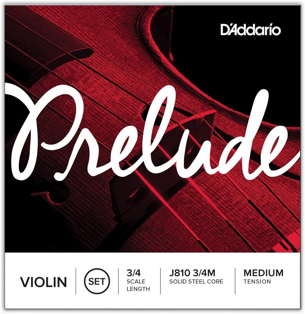 D'Addario Prelude Violin String Set 3/4 Size