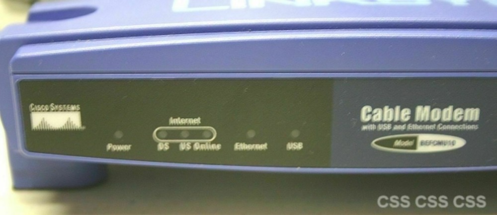 Linksys Cable Modem Model BEFCMU10 Version 4 with USB and Ethernet Connection