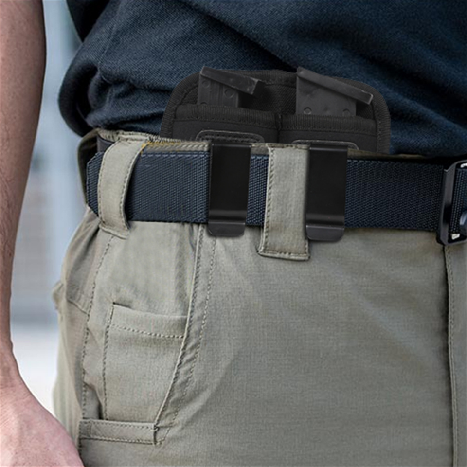 Tactical Concealed Carry IWB Double Magazine Holster for Single/Double Stack Mag