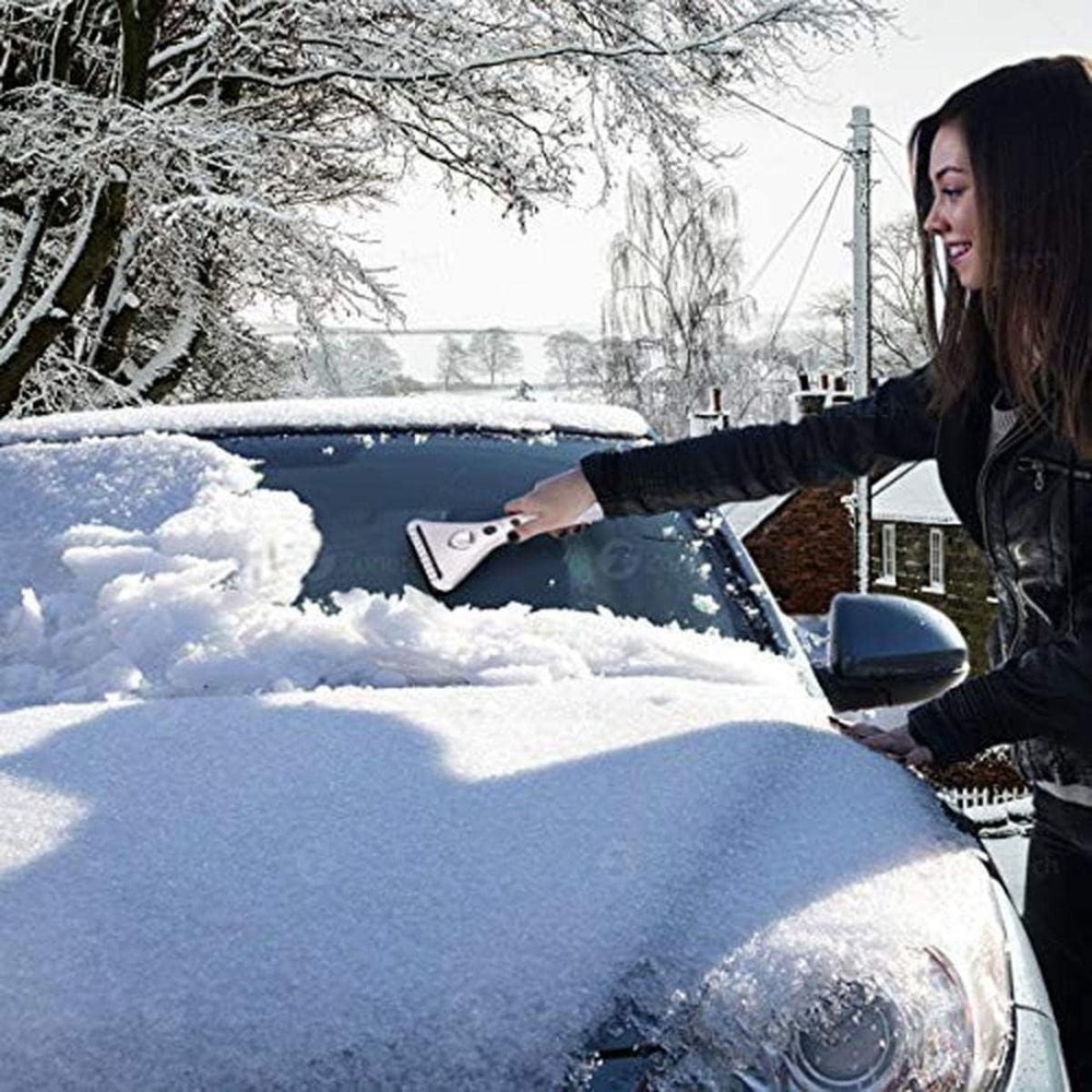 Heated Car Ice/Snow Scraper 2-Pack with LED Light 12V Electric Auto Windshield