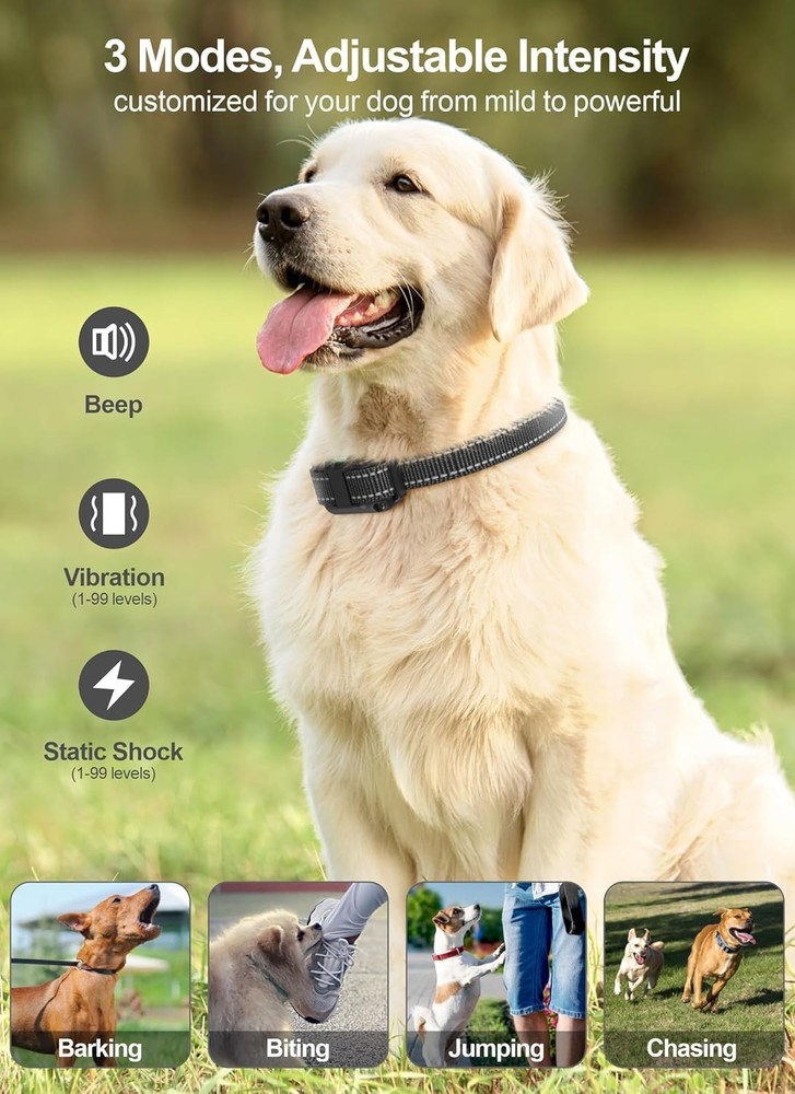 Dual Pack Dog Training Collar - Shock, Vibrate, Beep Modes