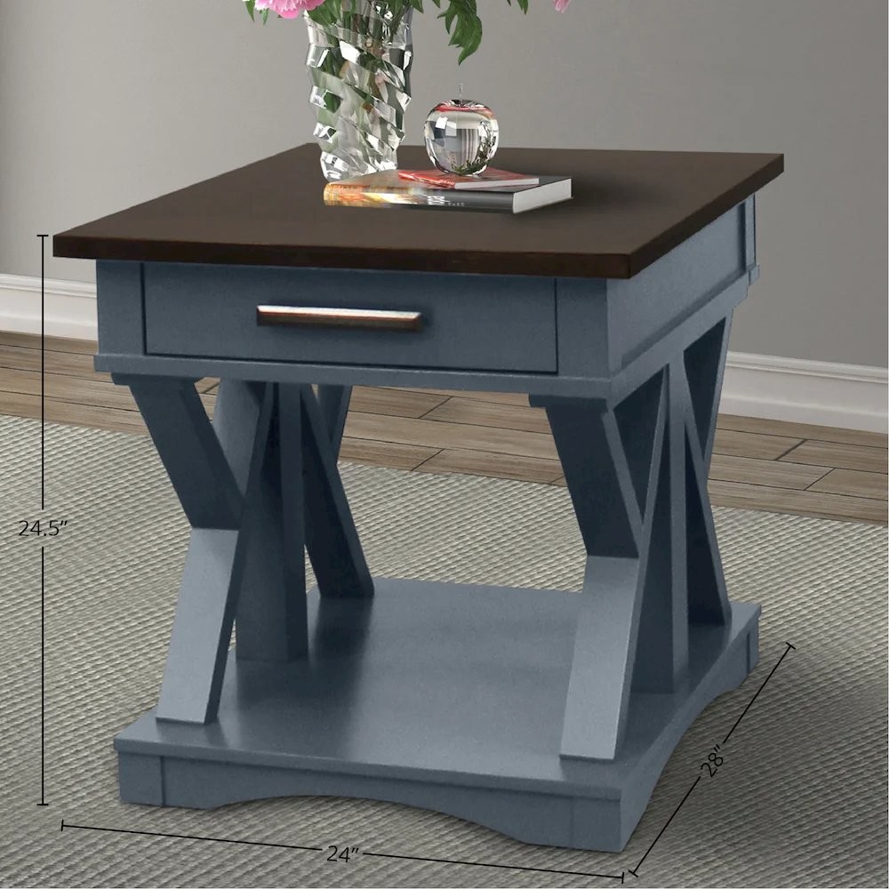 Modern - Denim End Table
