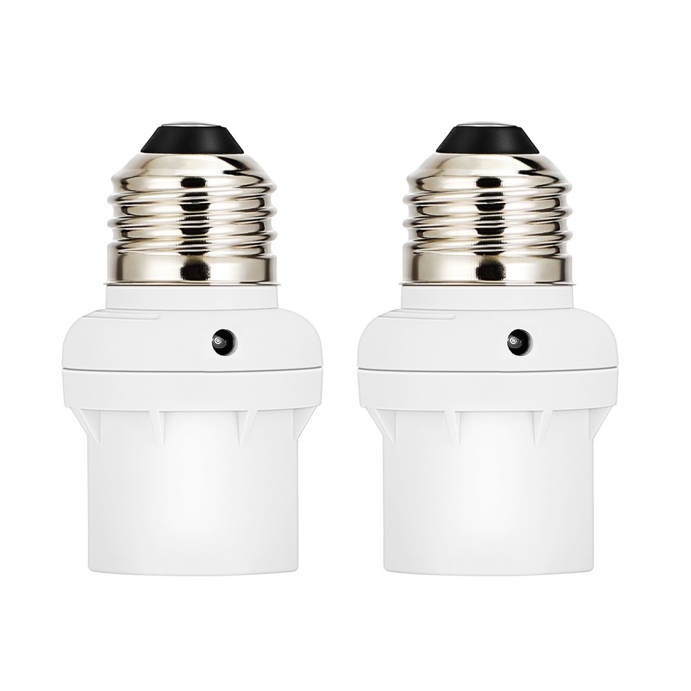 DEWENWILS 2 Pack Light Sensor Socket, Automatic Dusk to Dawn Light Bulb Sockets