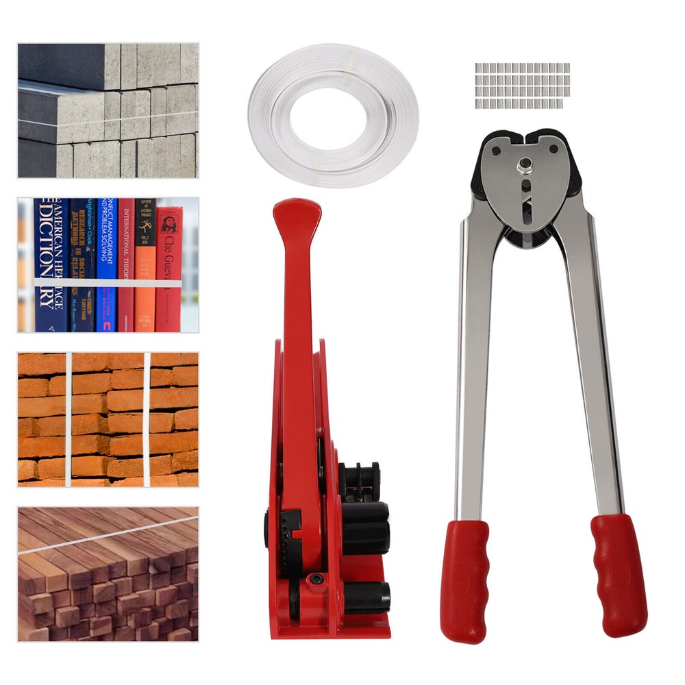 Complete Kit : Strapping Tool+Strapping Sealer+Packing Belt Banding Roll Supply