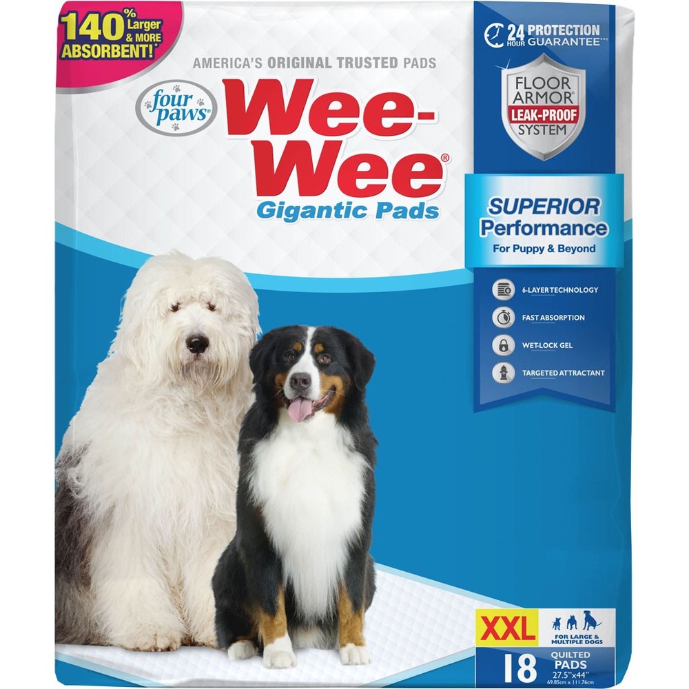 WEE-WEE PADS WITH BARRIER EDGE GIGANTIC