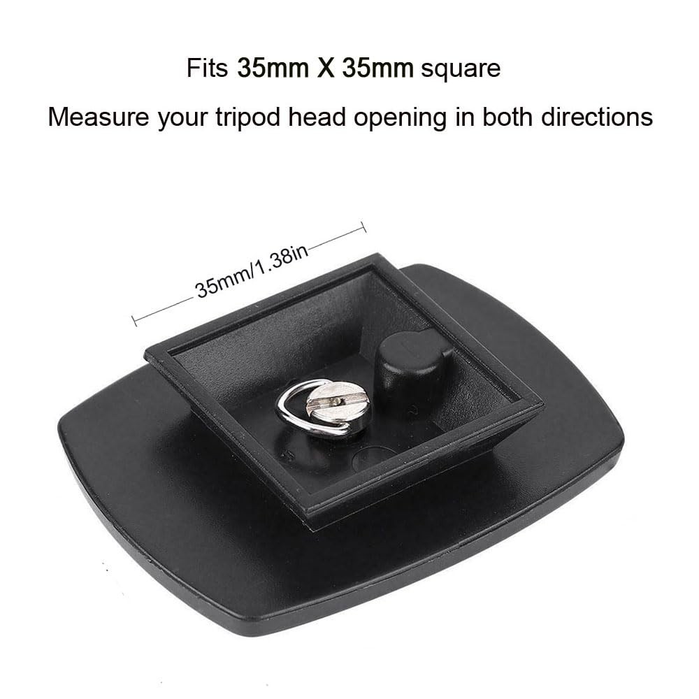Harwerrel 35mm Tripod Quick Release Plate Camera Mount Adapter Black