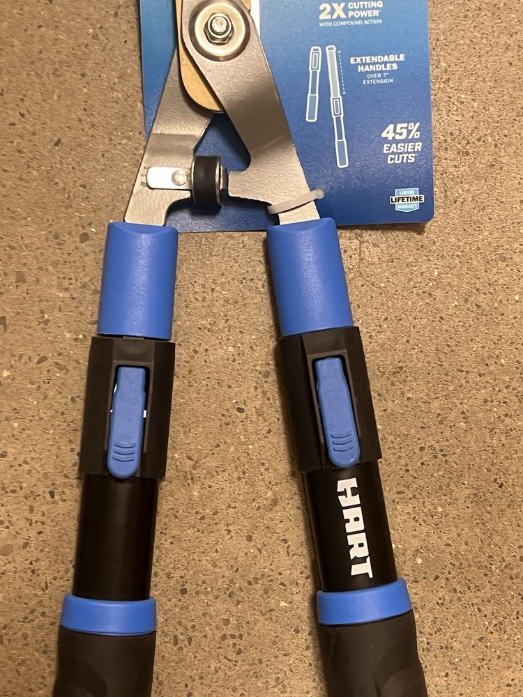 Hart HHGCHSE1 Telescopic Extendable Compound Hedge Shears Titanium Blade New
