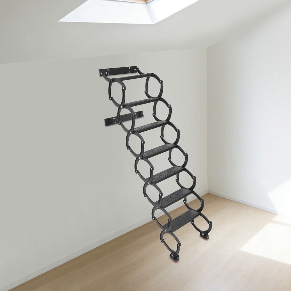 Folding Stair Telescoping Wall Mounted Folding Ladder Step Ladders Retractable