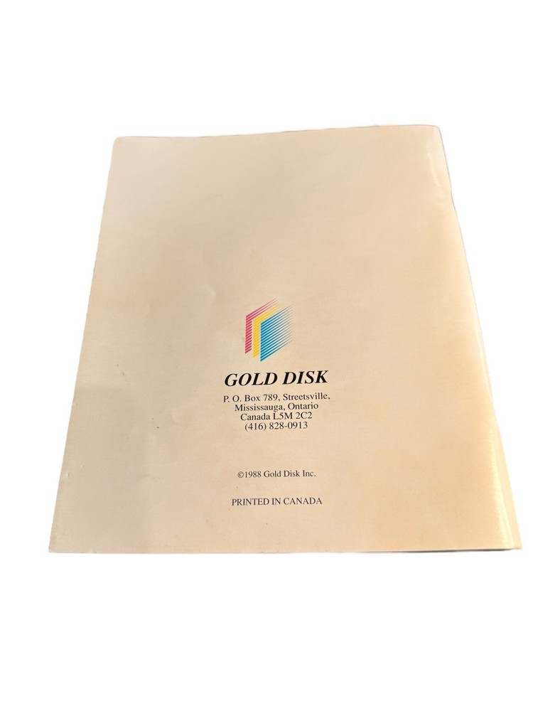 Gold Disk Comic Setter Users Guide 1988