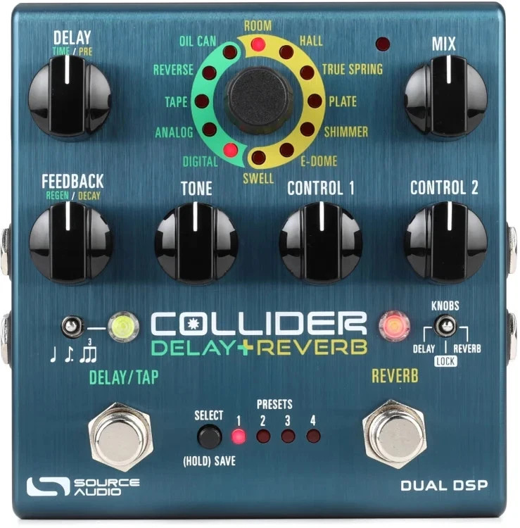 Source Audio Collider Stereo Delay+Reverb Pedal