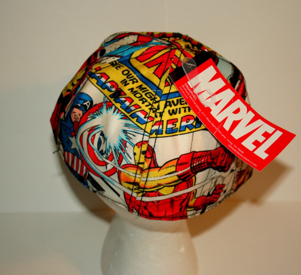 Marvel Comics Bioworld Iron Man Flatbill Graphic Trucker Cap Hat New Tags Sm/Med