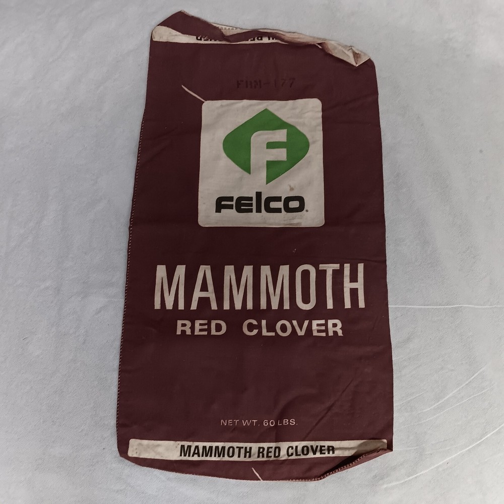 Felco Mamoth Red Clover Cloth Seed Sack Double Sided Graphics