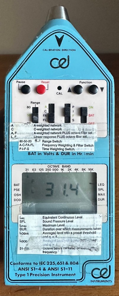 CEL Instruments CEL-266 Integrating Octave Band Sound Level Meter