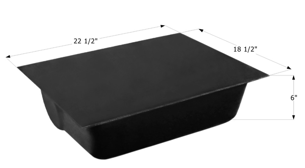 Icon Technologies 8 Gal 22.5" X 18.5" X 6" Black Holding Tank 3.5" Flange Camper