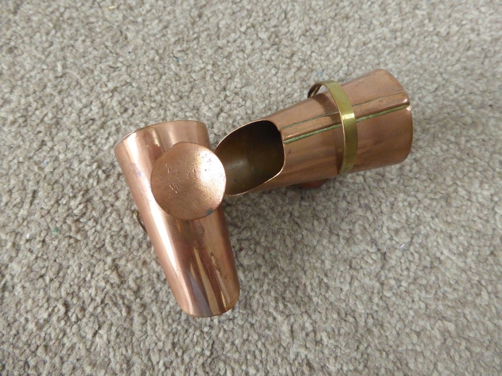 Copper & Brass Coal Scuttle Miniature 7cms Long