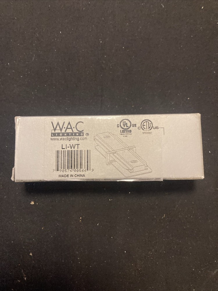 WAC Lighting Track Power Connector in White LI-WT