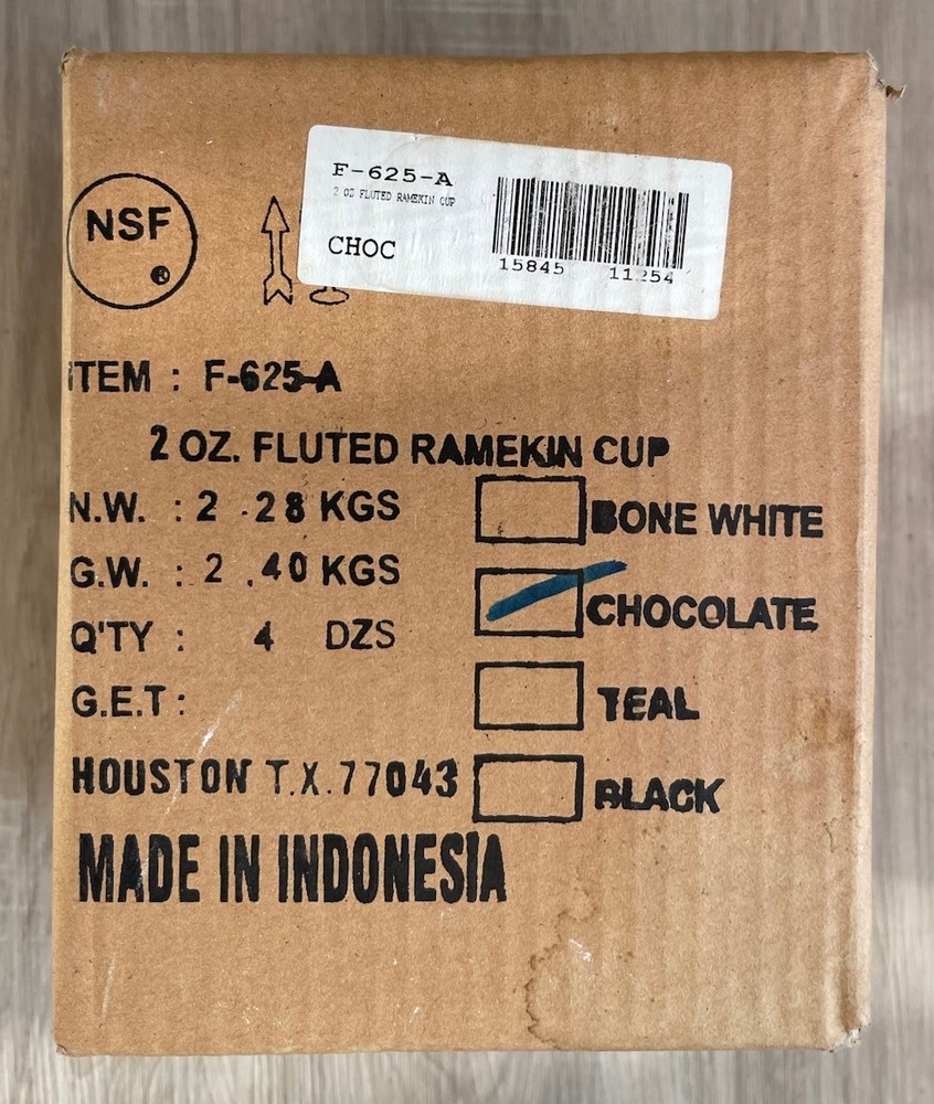 2oz Fluted Ramekins, Chocolate (4 Dozen)