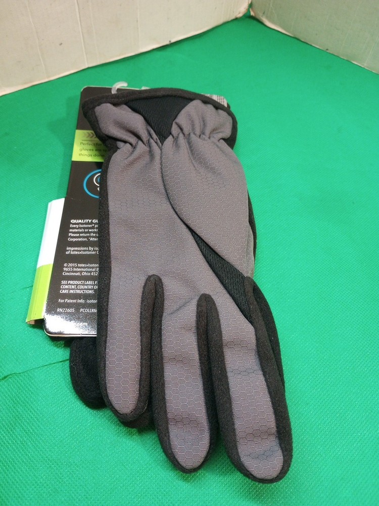 Isotoner Mens Gloves Charcoal Active Smart Touch Medium