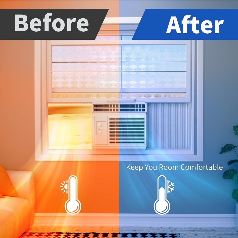 Window Air Conditioner Side Panel with Adjustable Frame, Universal Window AC ...