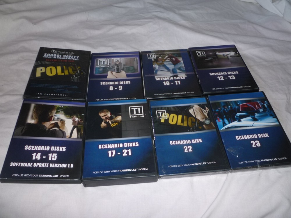 POLICE TI TRAINING LAB / SECNARIO DISKS, 8 PACKAGES