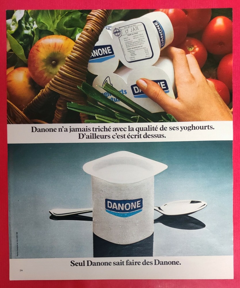 Press Ad: DANONE 1976 Yoghurts