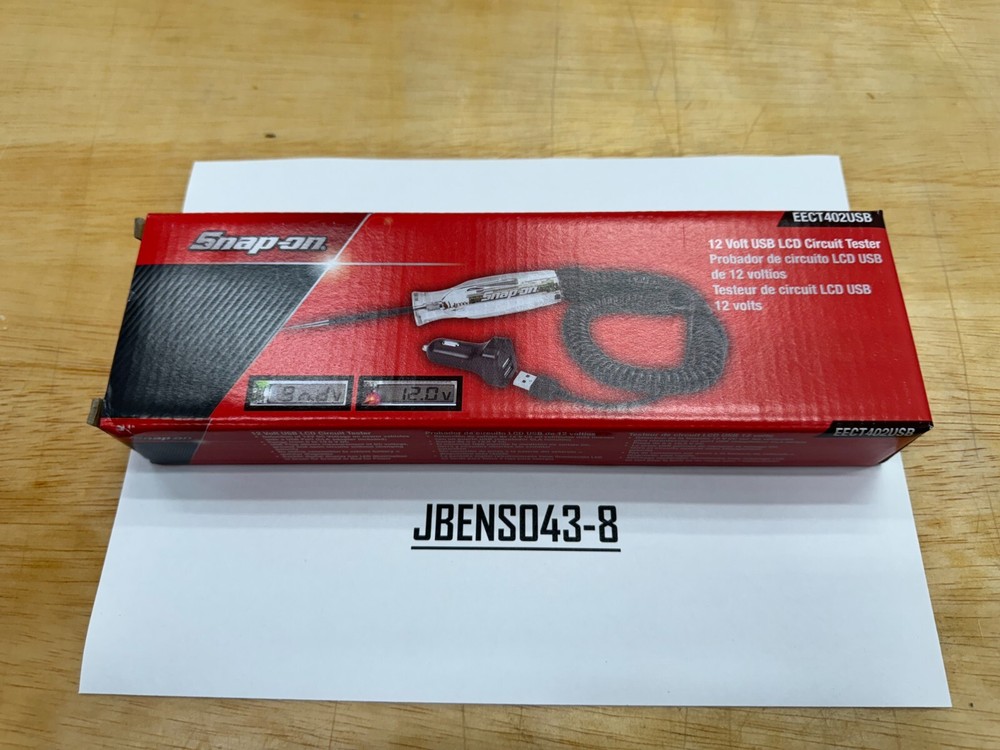 Snap-on Tools NEW 12V Digital Display Circuit Tester with USB Plug EECT402USB