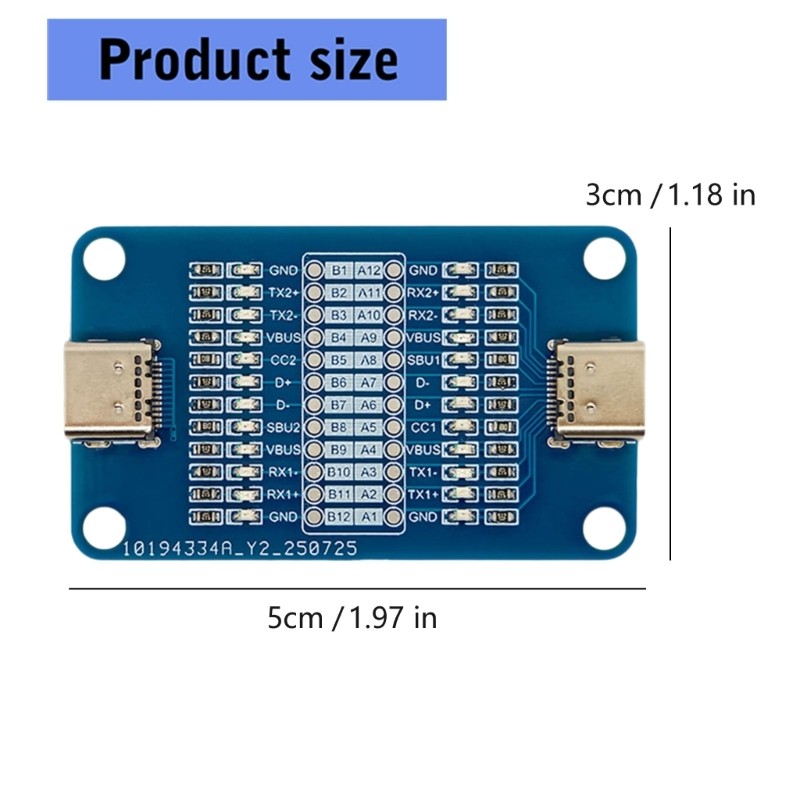 Type C Tester Module Lightweight Fiberglass Construction USB C Test Board