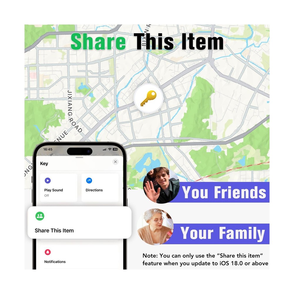 aowoka Air Tracker Tags-4 Pack: Smart Bluetooth Tracker, Item Finde... Fast Ship
