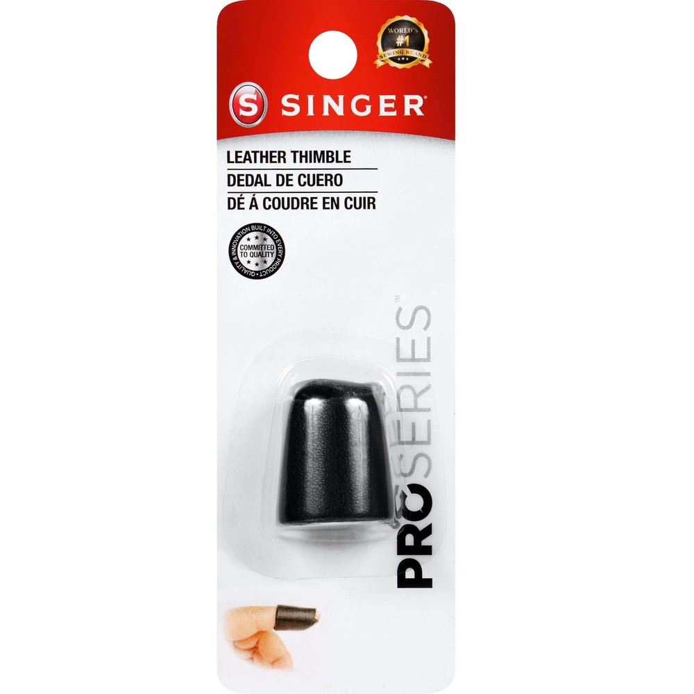 SINGER 54389 ProSeries Leather Thimble, Black (Single)
