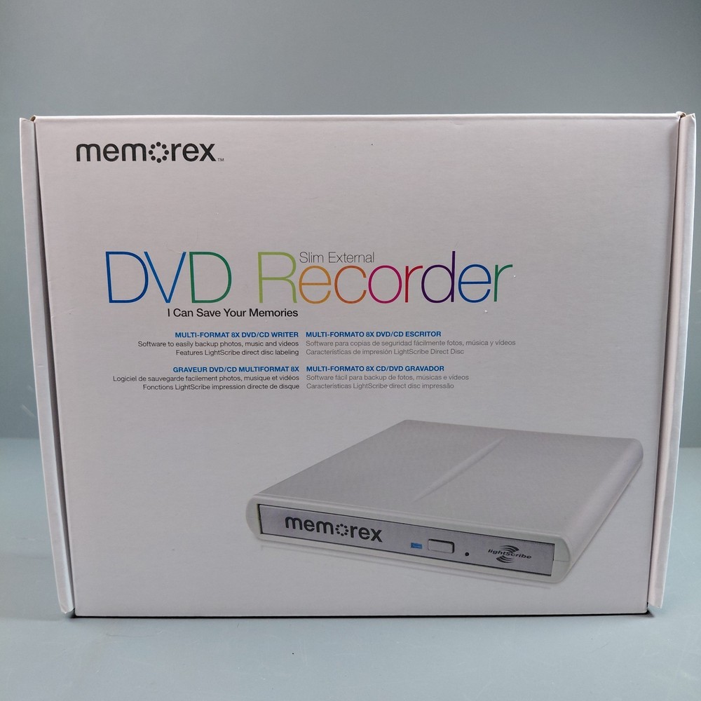 Memorex External DVD / CD Recorder Writer White.
