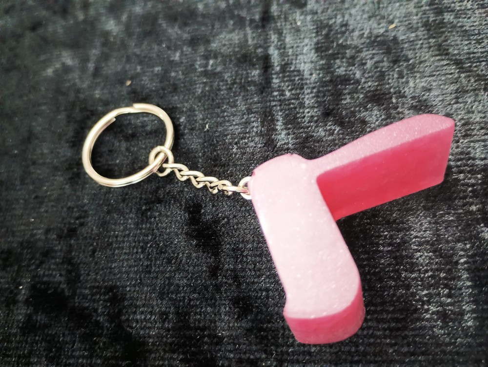 Hebrew Letter Daled pink keychain gift present