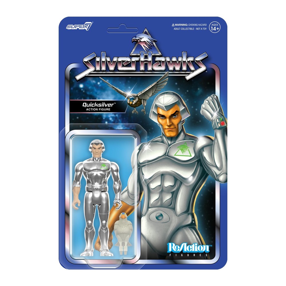 Super7 SilverHawks Quicksilver (Toy Version) 3.75 inch Scale, Multicolor