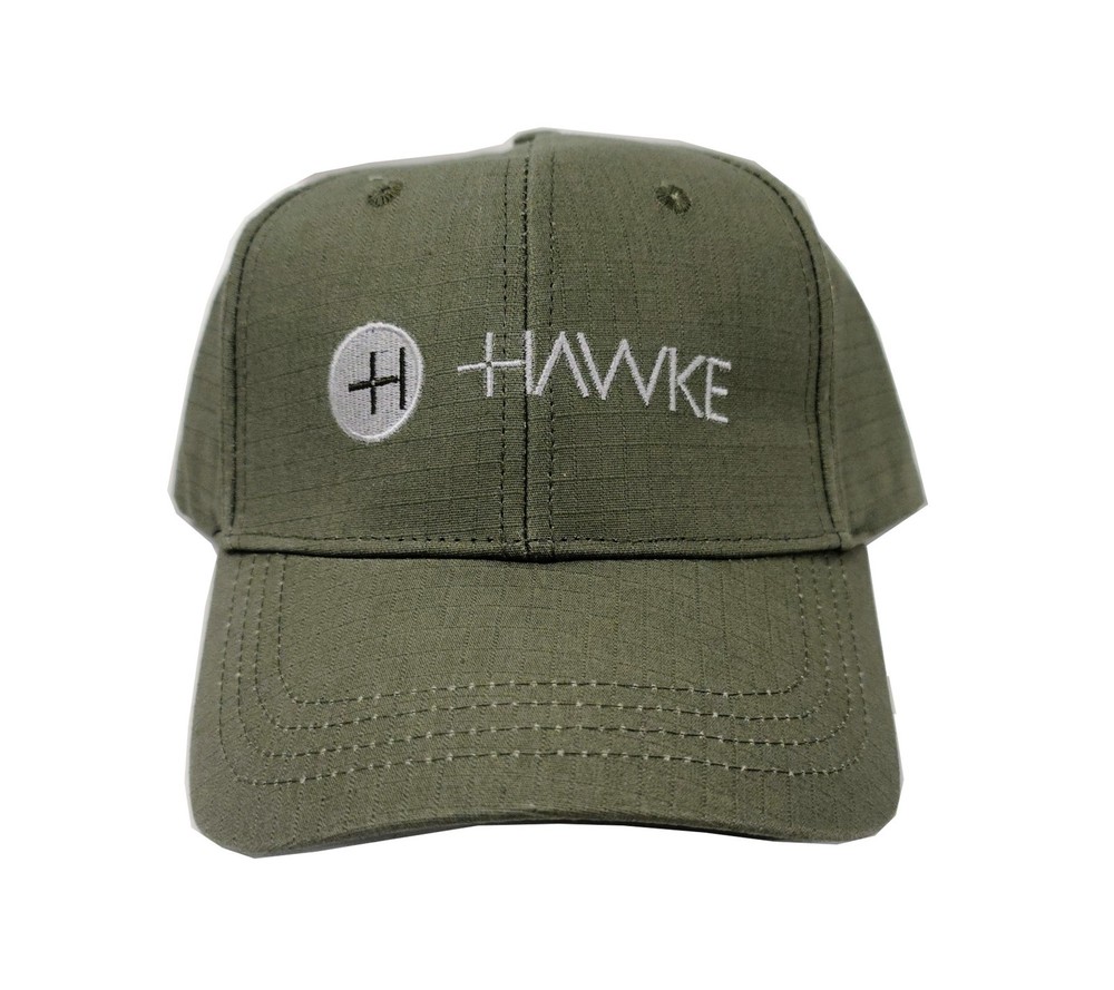 Hawke Optics Embroidered Logo Ripstop Strapback Flexfit Green Hat #99360